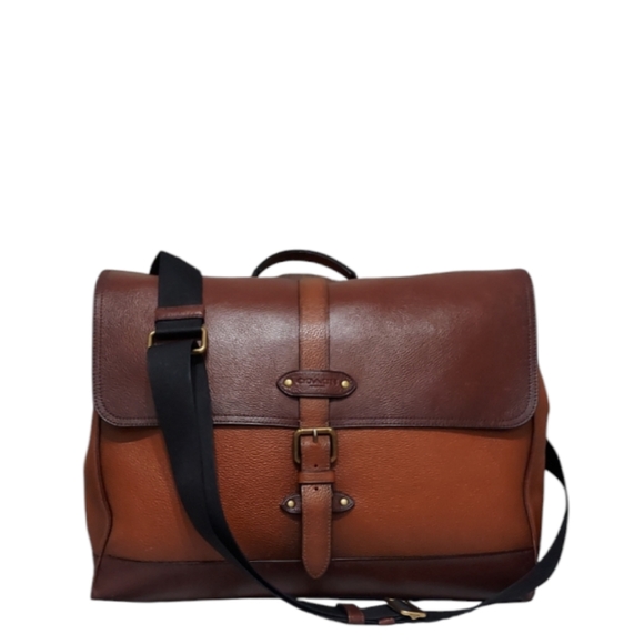 Coach Men's Heritage Club Hudson Leather Messenger Bag EUC No. f50055 - Picture 1 of 10